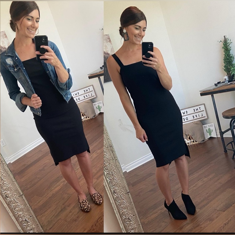 The Drop Women's Amelia Square-Neck Strappy Bodycon Midi Tank Dress - Picture 5 of 5